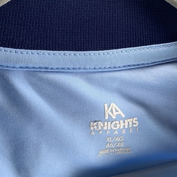Ka Knights Apparel Carolina Polo Shirt Navy Blue Light Blue‎ XL - Picture 5 of 6